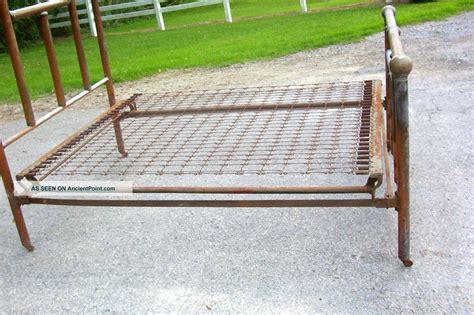 antique metal box spring value|old fashioned spring bed frame.